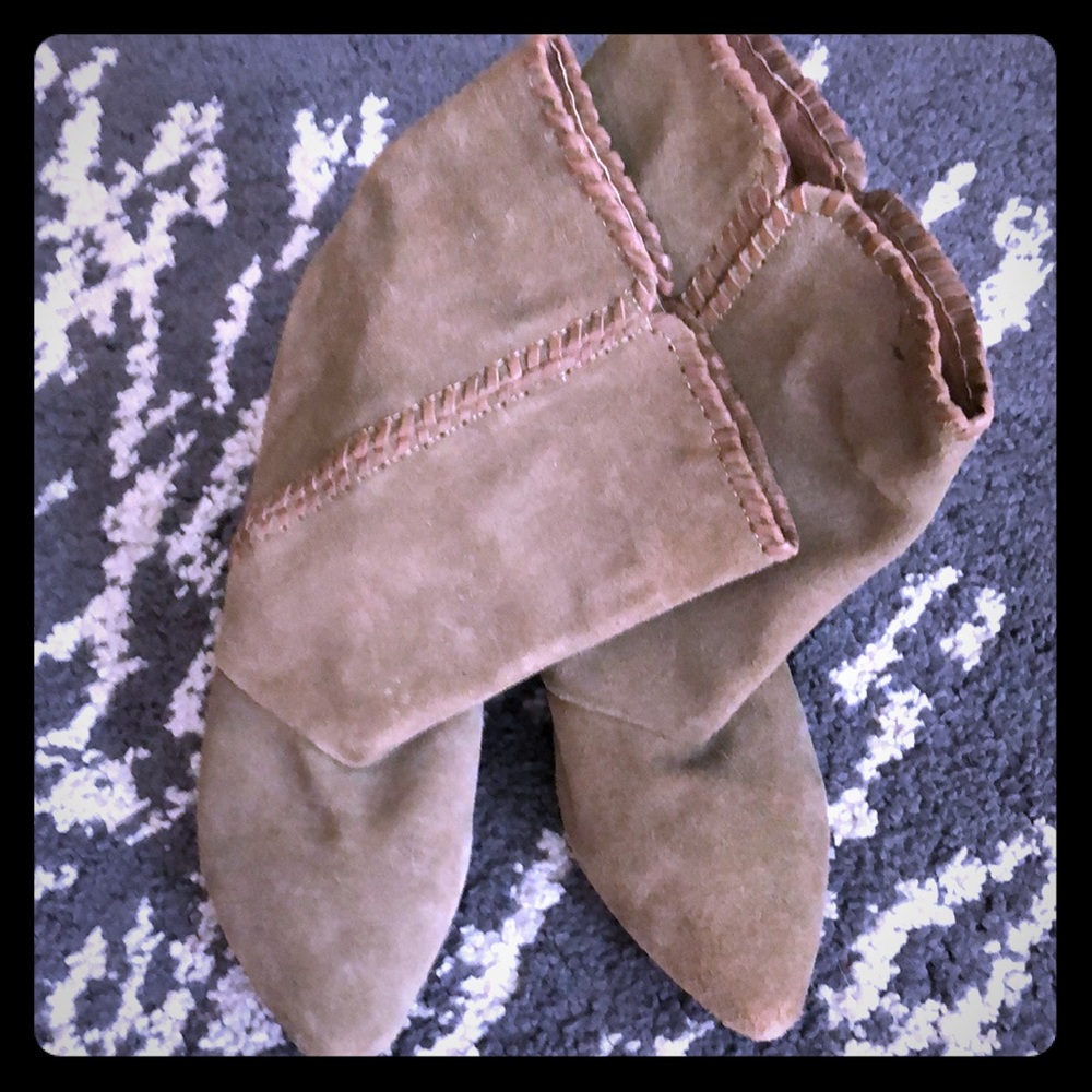 Free People “Up All Night” Wedge Heel Booties